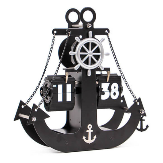 - Dekoratif Metal Çapa Modeli Saat - Hediyelik Lüx Yüksek Kalite 24 cm