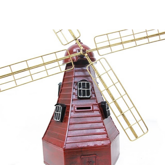 - Dekoratif Metal Yel Değirmeni Modeli Kumbara Kaliteli Hediyelik 44 CM UZUNLUK