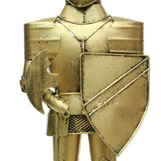 - El Yapımı Metal Vintage Tarzı Biblo Şovalye Hediyelik Dekoratif 38 CM