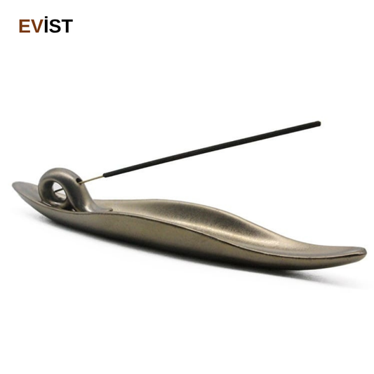 - Kayık Formlu Seramik Tütsülük – 23 cm x 3,5 cm, El Yapımı Dekoratif Obje