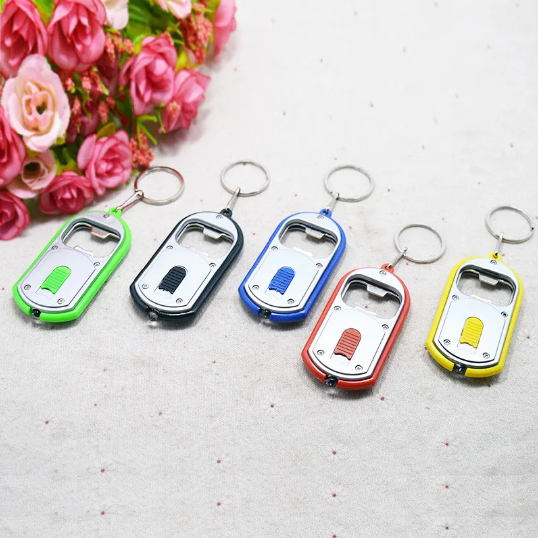 - 3’ü 1 Arada Anahtarlık Açacak + LED Fener + Şık Tasarım Anahtarlık Şık Hediyelik