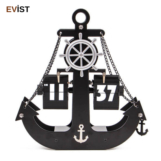 - Dekoratif Metal Çapa Modeli Saat - Hediyelik Lüx Yüksek Kalite 24 cm